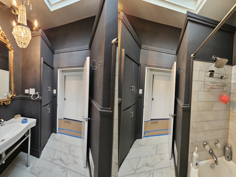 east and west wall facing north