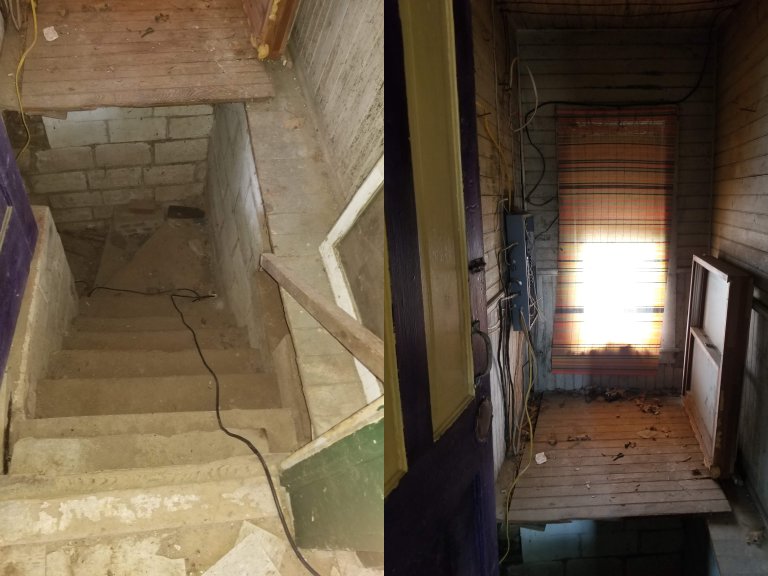 Basement stairwell
