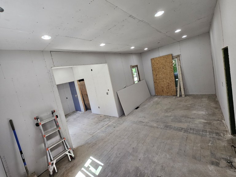 Living area facing East