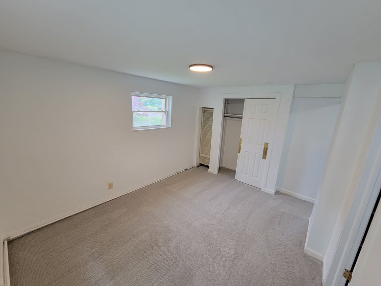 Bedroom finished new floors ceiling and paint.