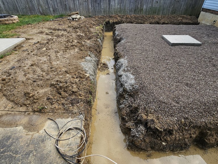 Footers poured between storms