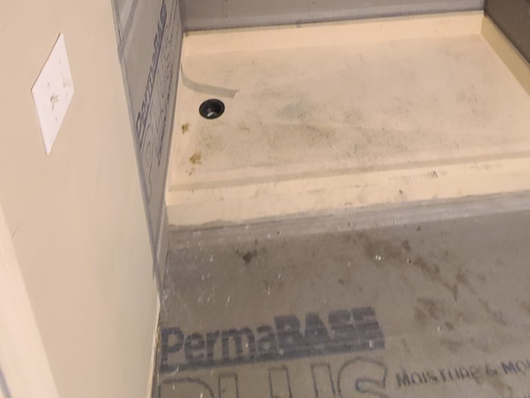 Bath floor and new shower base