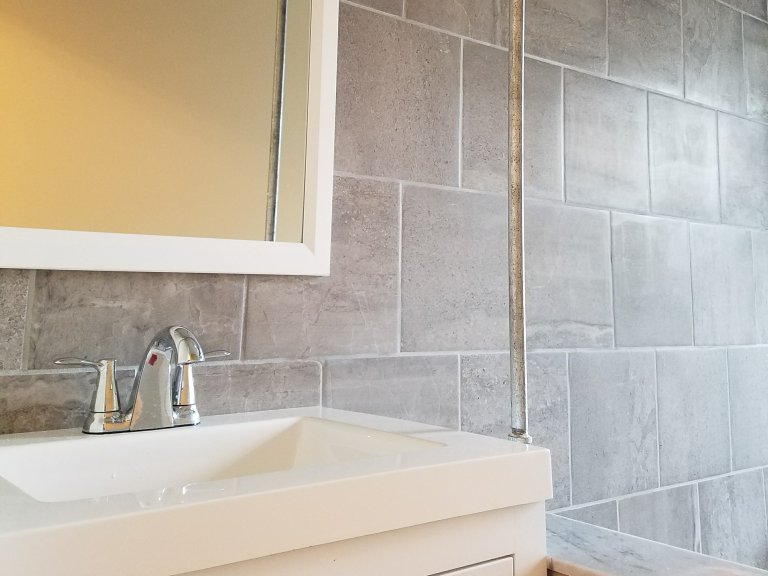 Bath faucet and mirror