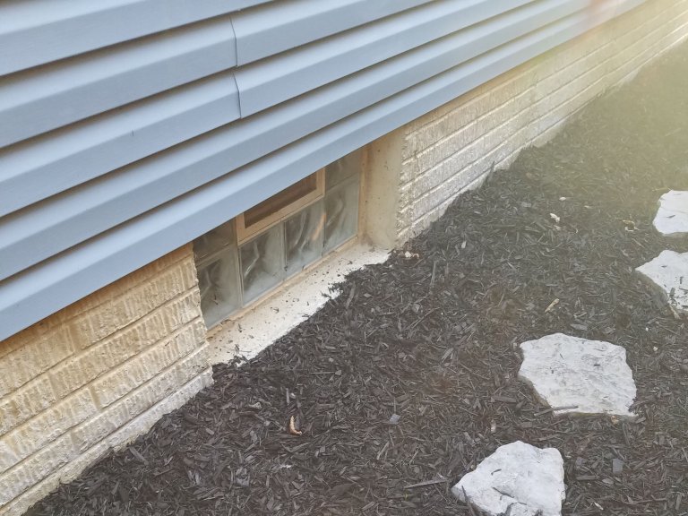Basement exterior egress before