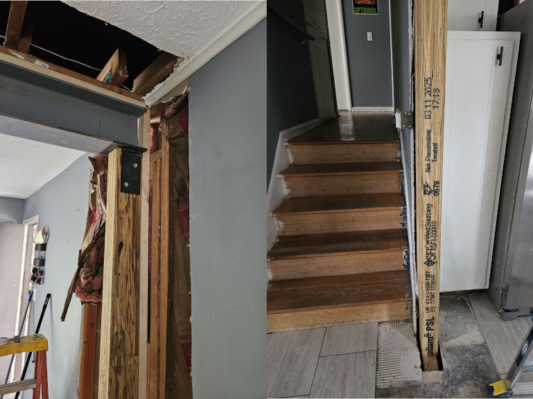 E.B. — Bearing Wall & I-Beam Installation
